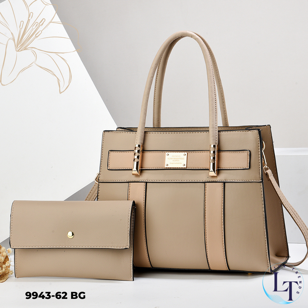 2-in-1 Women's Handbag Set with Matching Small Purse - Versatile Convertible Bag-9943-62
