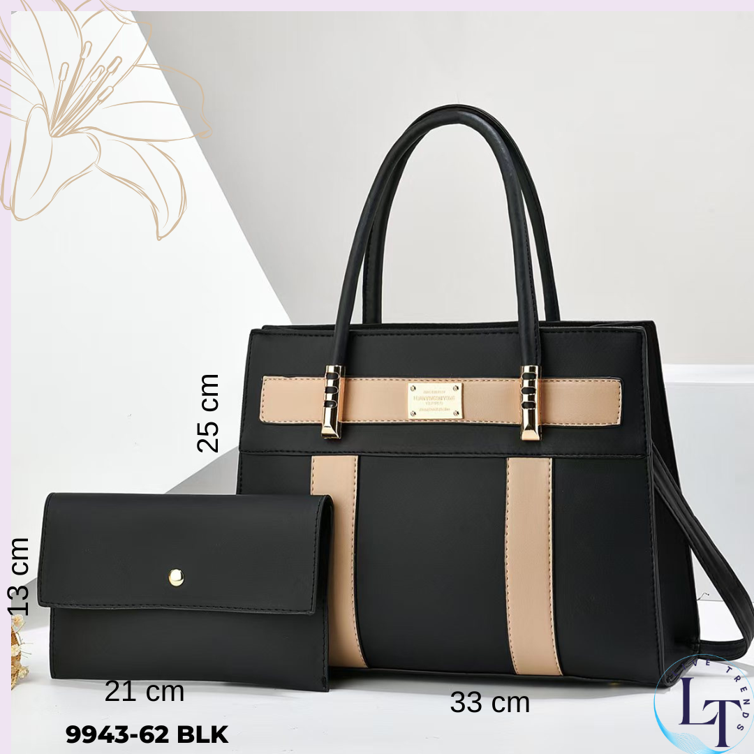 2-in-1 Women's Handbag Set with Matching Small Purse - Versatile Convertible Bag-9943-62
